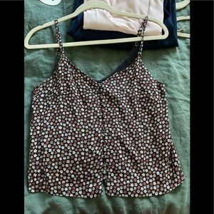 Madewell floral button down camisole tank top